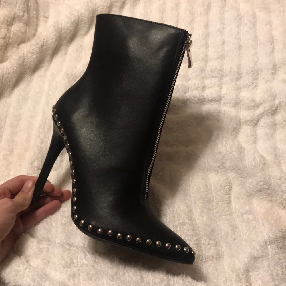 Studded faux leather booties ❤️ NEW